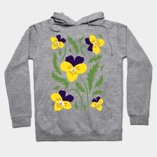 Wild Pansy Flowers Hoodie